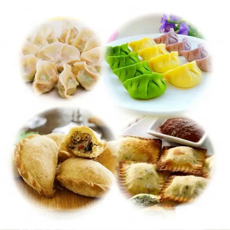 double hopper meat baozi fried forming machine / Vegetable stuffing pie pressing machine / stuffed pastry making machine