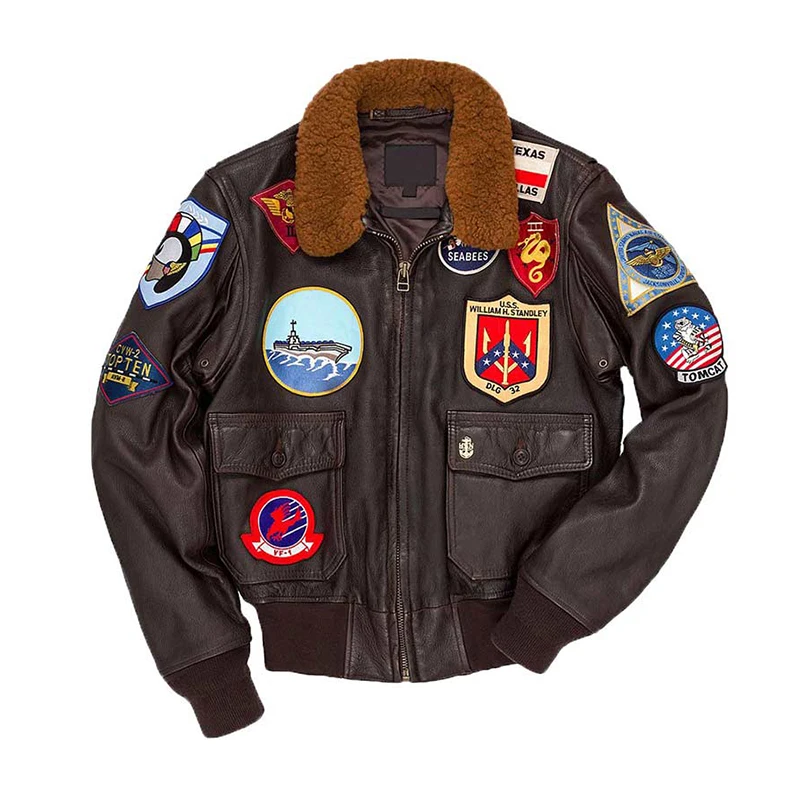 Кожаные мужские куртки ww2 top gun