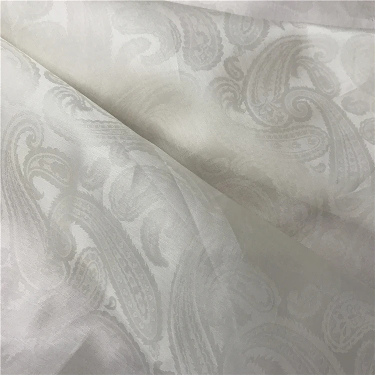 
12mm Raw Silk Fabric Silk Jacquard Fabric Bridal Silk Organza Fabric for Wedding Dress 