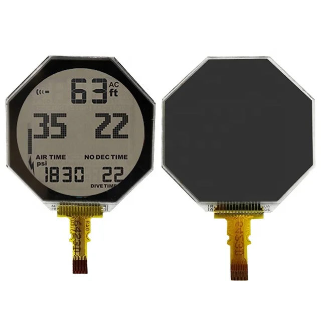 Custom 0.96 inch round lcd screen 192x192 transflective monochrome lcd module spi interface transparent tft screen
