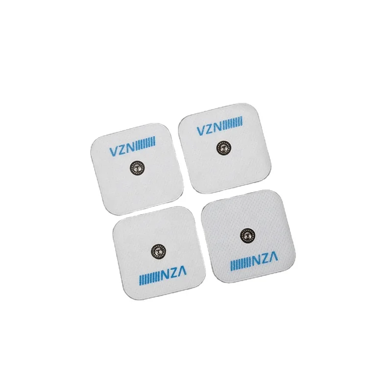 Conductive Gel Pad Manufacturer 5*5Cm Patens Snap Reusable Electrode Pads Conductive Tens Gel Electric Stimulator Pads