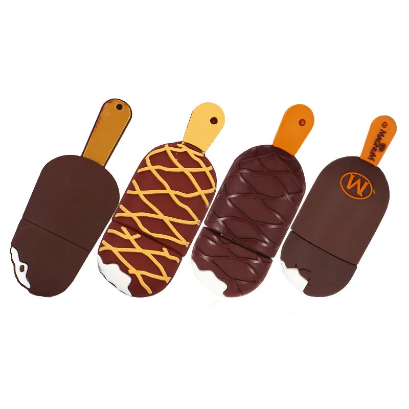 Необычные с рисунком мороженое USB флэш-накопитель 2,0 3,0 8 Гб оперативной памяти, 16 Гб встроенной памяти, 32 ГБ, 64 ГБ, вкусная еда фруктовое мороженое USB флэш-накопитель для продвижения бесплатной раздачи