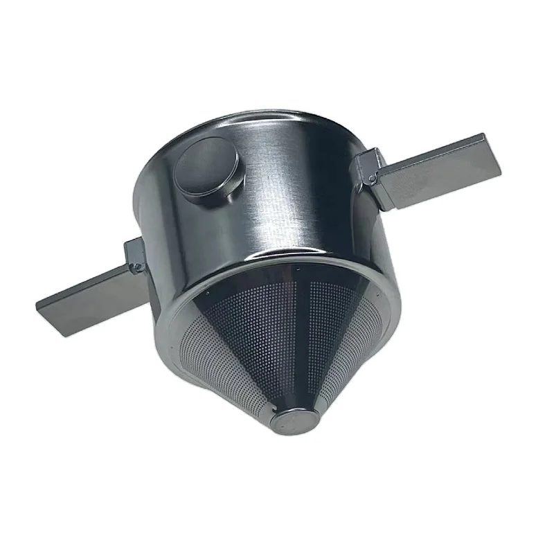 Stainless steel double-layer folding coffee filter screen hand flushingear hanging coffee filter cup filter paper