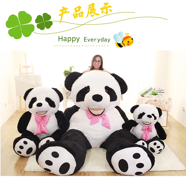 new sunrise custom made super lovely promotional soft stuffed big panda doll toy high quality plush giant panda hugging pillow
