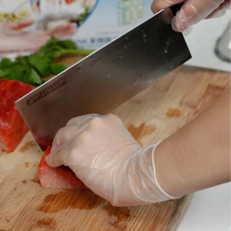 Vinyl Gloves Disposable Food-Grade for Safe Hygienic Handling Oil-Proof Clear Vinyl Glove Comfortable for Various Applications