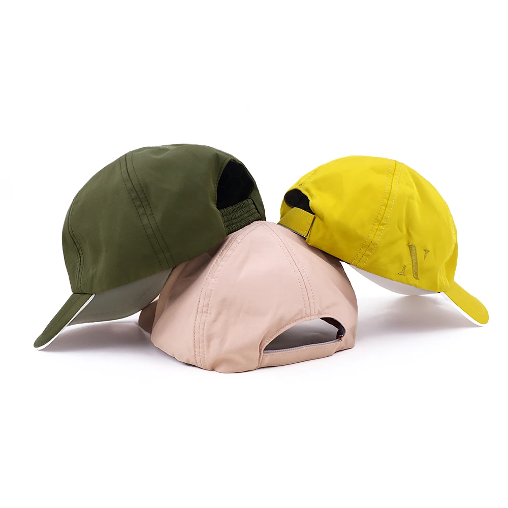 Qianzun custom wholesale high quality unstructured green grey microfiber panel baseball cap hat