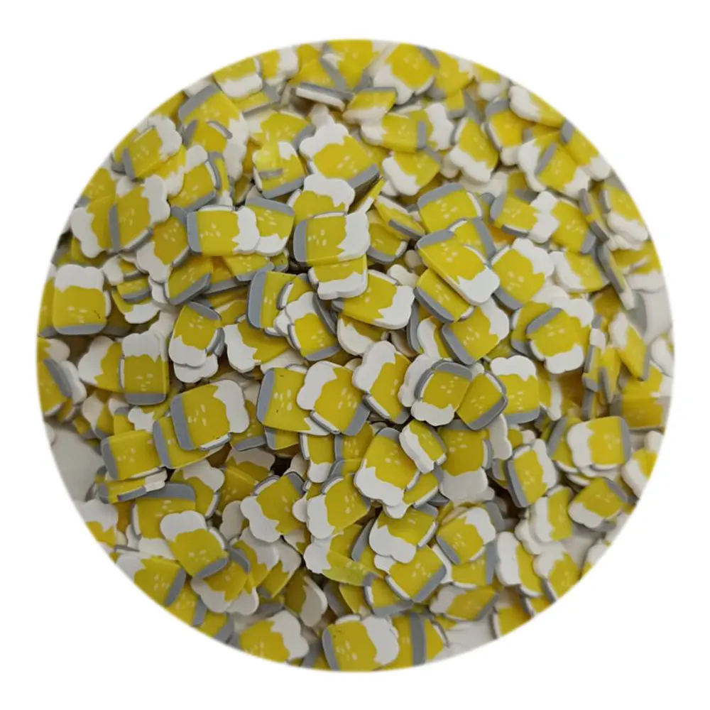 Simulation Beer Cup Slices Hot Clay Polymer Sprinkles For Crafts Kids Toys DIY Slime Filler Polymer Clay Embellishments