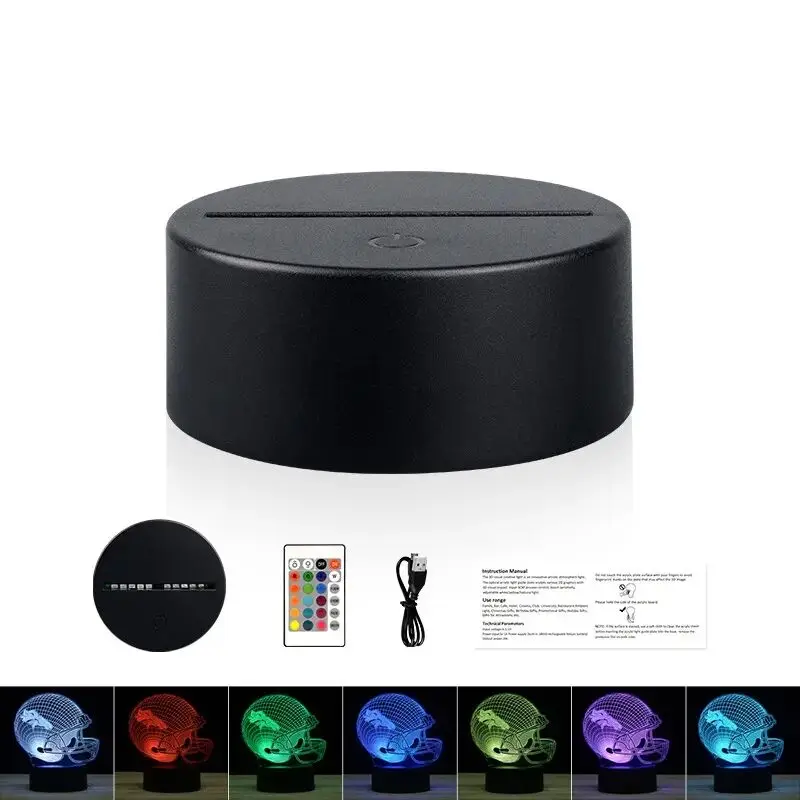 Creative Custom Rectangle Round Square Heart Shaped Blank Acrylic Display Plate Sheet for DIY Writing Message Board 3D LED Lamp