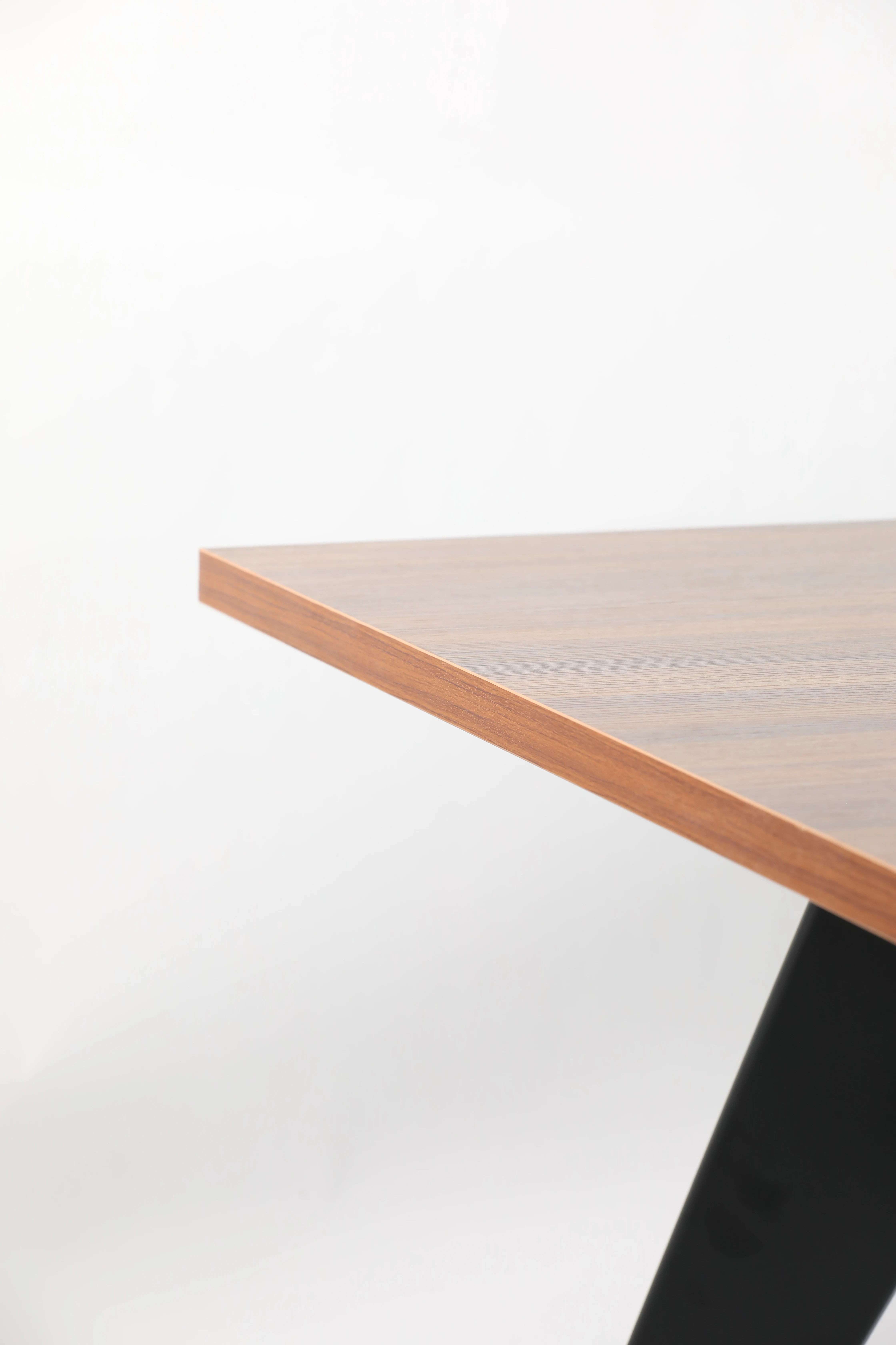 80cm Square Indoor Dining Table Modern Design Metal Leg Wooden Melamine Laminate Top Coffee Dining Table