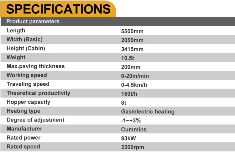 Crawler MS-452 Construction Equipment Asphalt Pavement Concrete Road Paving Machine
