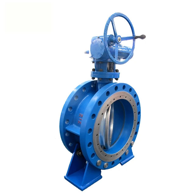 
DN800 PN25 flanged butterfly valve with triple eccentricity manual wormgear operated 