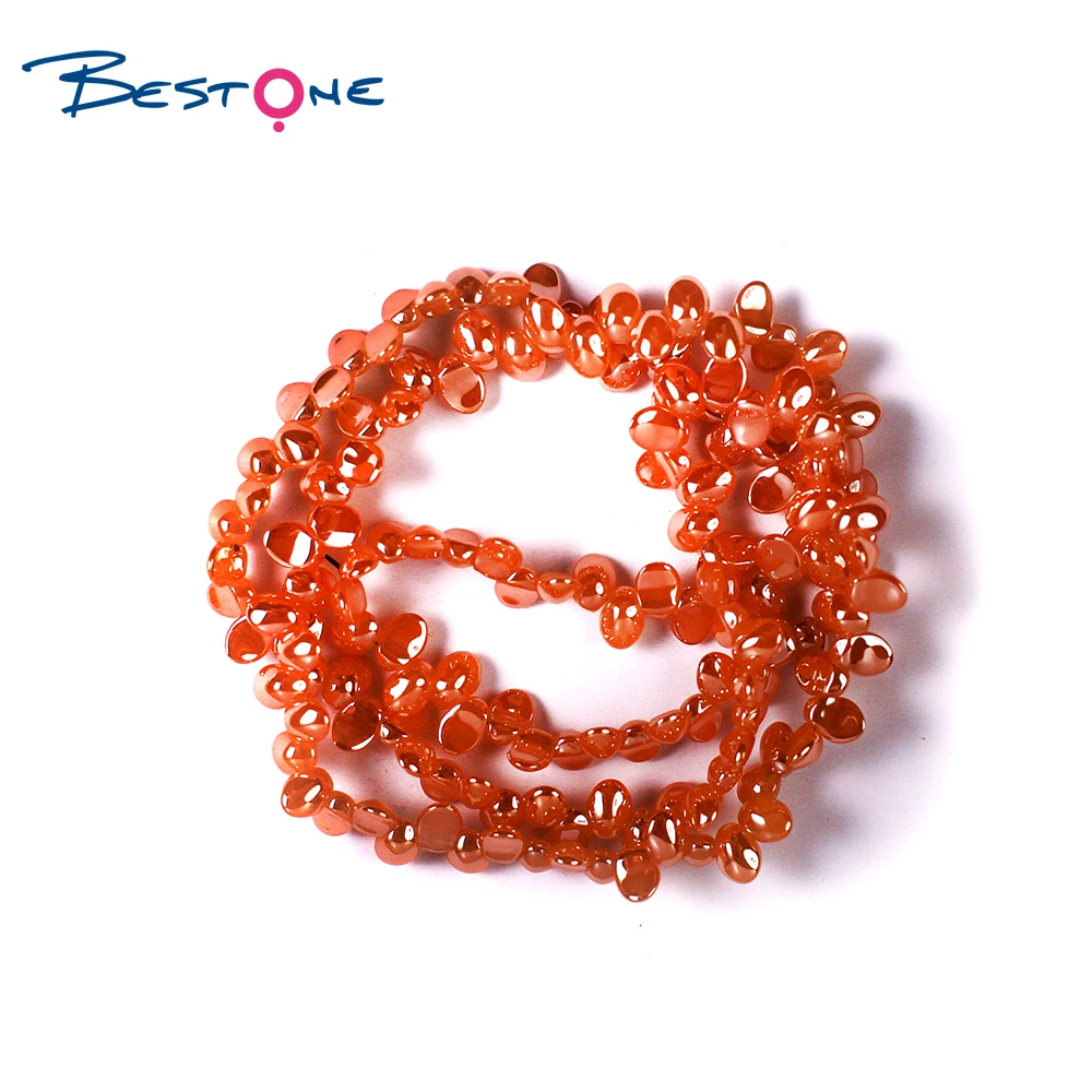 Bestone Wholesale Jewelry Production Materials Irregular 7.5*5*3mm Loose Glass Beads Natural Chip Stone Beads