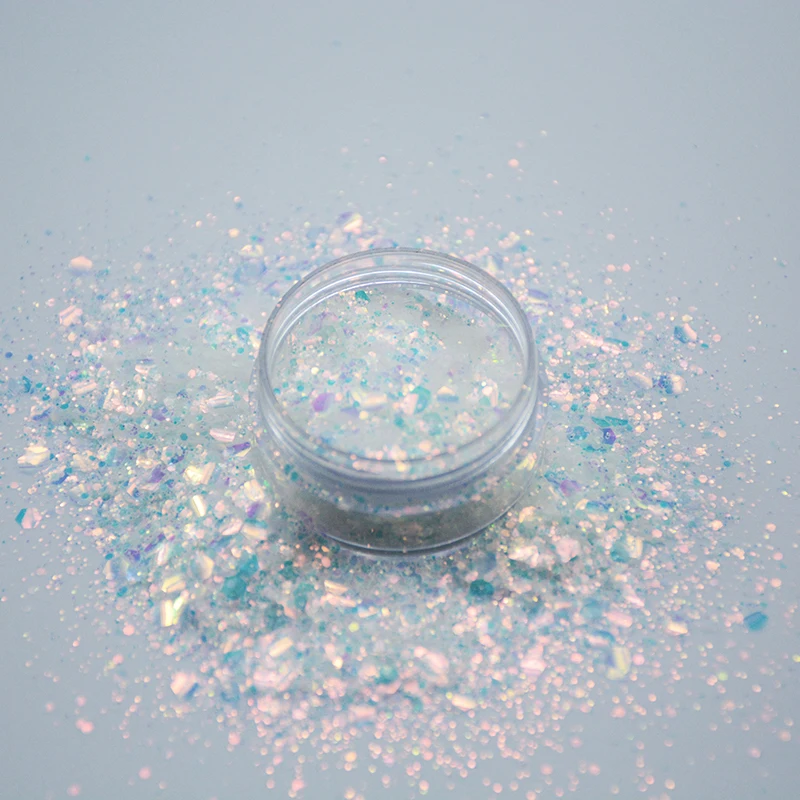 Fashion box package various color and shapes wholesale bulk glitter for  glitter powder glitter dust