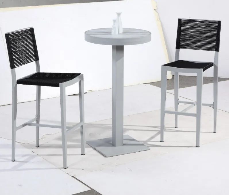 Fashion Luxury Bar Counter Table Leisure Style glass White Standing Haute Cocktail Round Bar Table