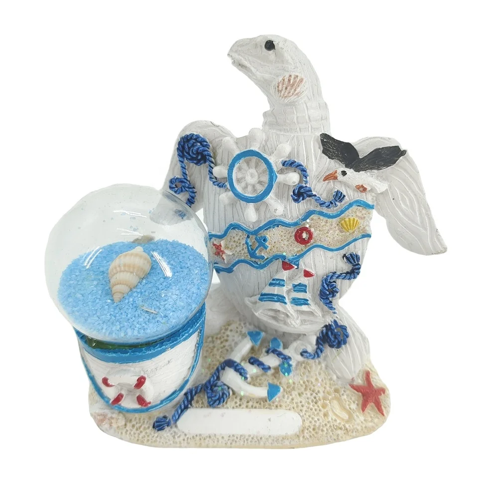 Resin Sea Turtle Sand Globes Little Shell Conch Customization Support Tourist Souvenir Sand Ball Home Decor