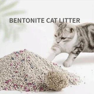GLCL03  OEM manufacturers low dust eco friendly 1-3mm ball shape sand colorful bentonite cat litter for cat