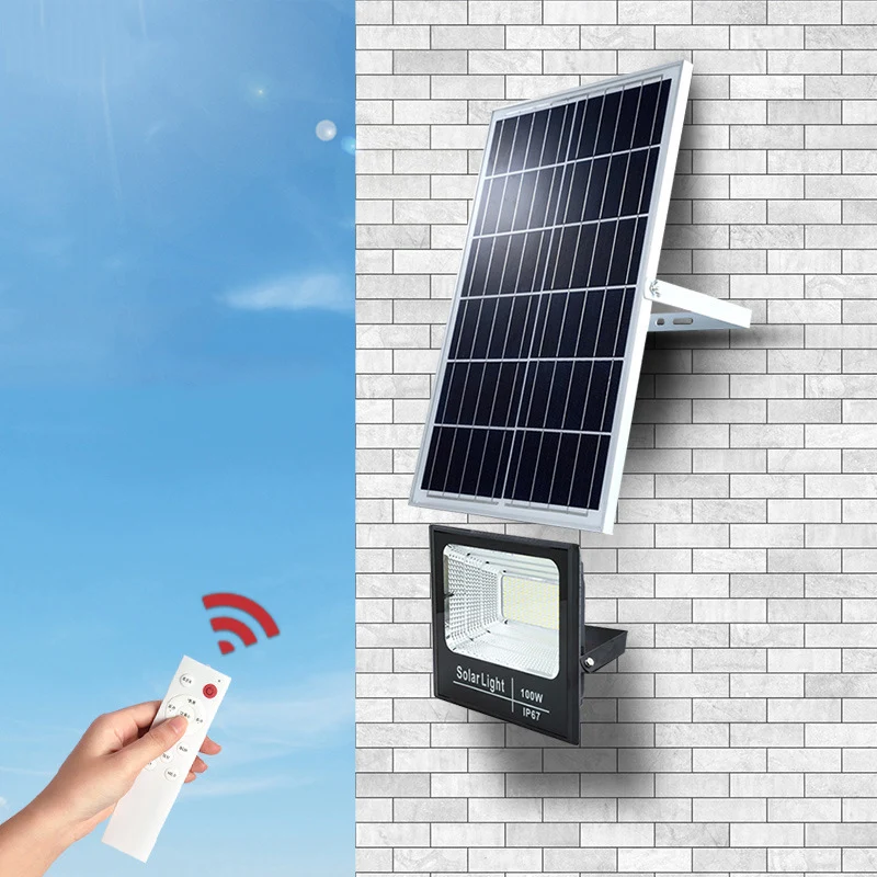 Chinese Factory Ip67 Waterproof 100W 200W 300W Outdoor Led Solar Flood Light Solar Outdoor Led Lamp