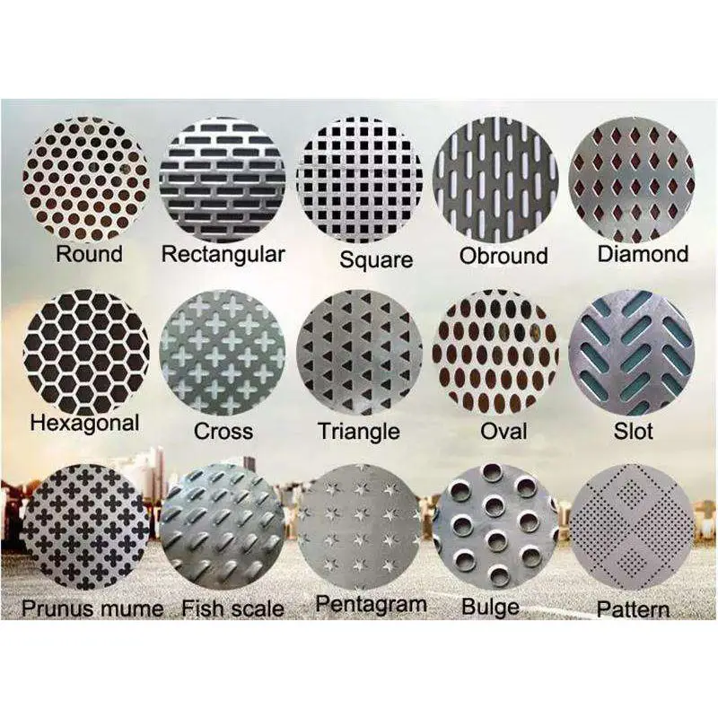 customized punched 1.2mm hole diameter stainless steel  304 sheet perforated SS plate 316L
