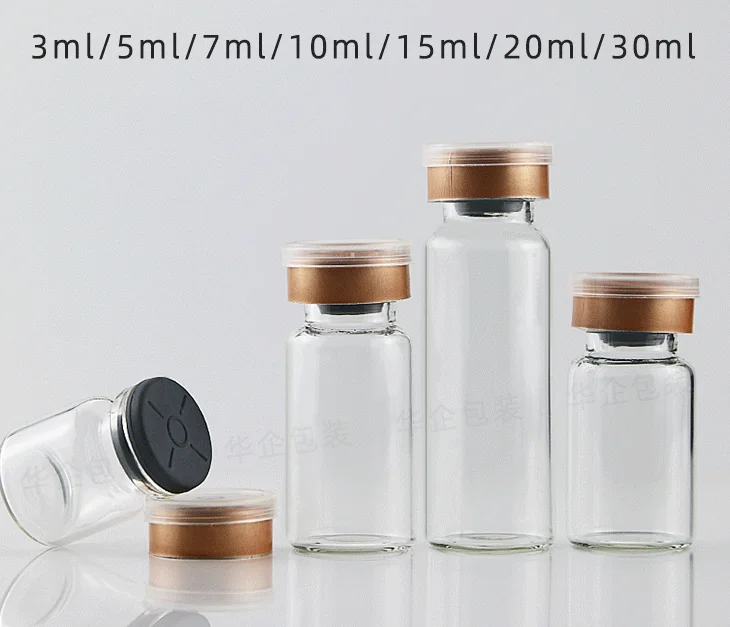 Empty Glass Medical Methicillin Vial with Flip-top Lid 10 ml