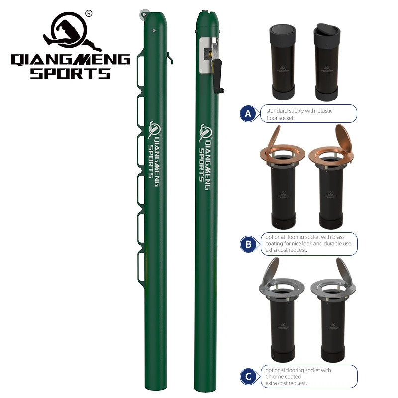 Hot sale Outdoor Tennis Court Net And Fixed Round Pipe Tennis Post Paddle Net Pole Post Pickleball Pole System