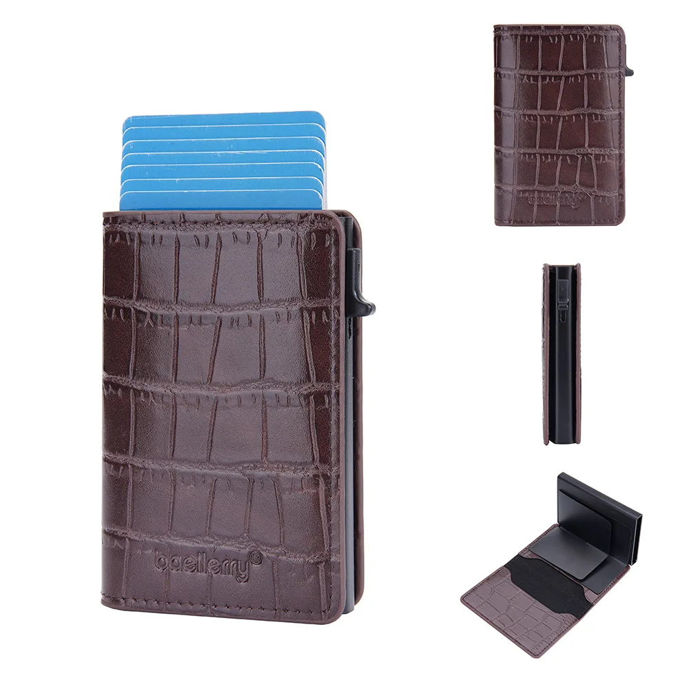 Crocodile Travel Passport Holder PU Leather Wallet Blocking Slim Wallets And Card Holders For Men