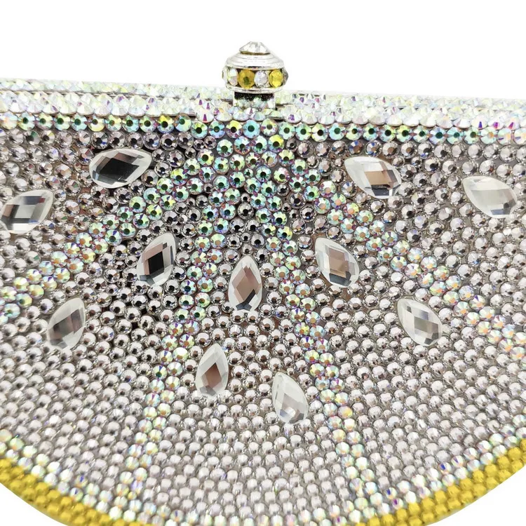 
Bling High Quality Custom Handmade Rhinestone Watermelon Purse Full Crystal Beading Evening Party Clutch Purse Bag Handbag 