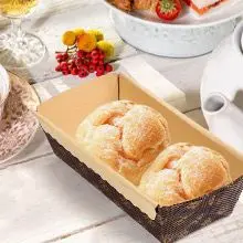 Heat Resistant Panettone Cup Cake Corrugated Paper Tray Cake Paper Mold For Baking Pan Cupcake pans with lid Junior Loaf Liner