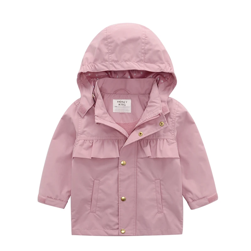 hooded waterproof coat rain jacket for kids bomber jacket  outwear children repreve fabric recyclable rain jacket OEM custom