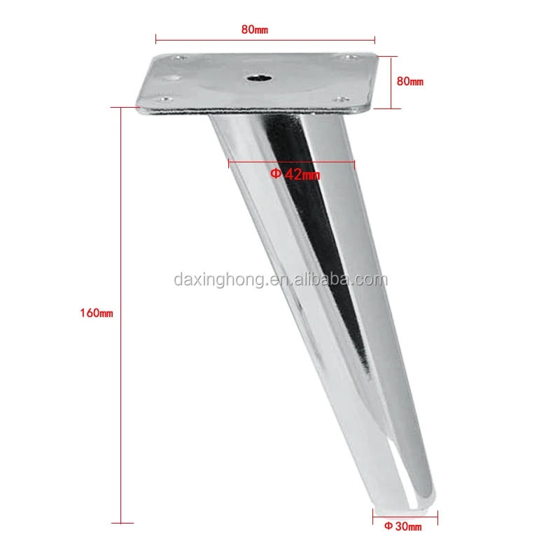 Customized Taper Metal Tube Furniture Leg for Bed Cabinet Feet Iron Sofa Legs