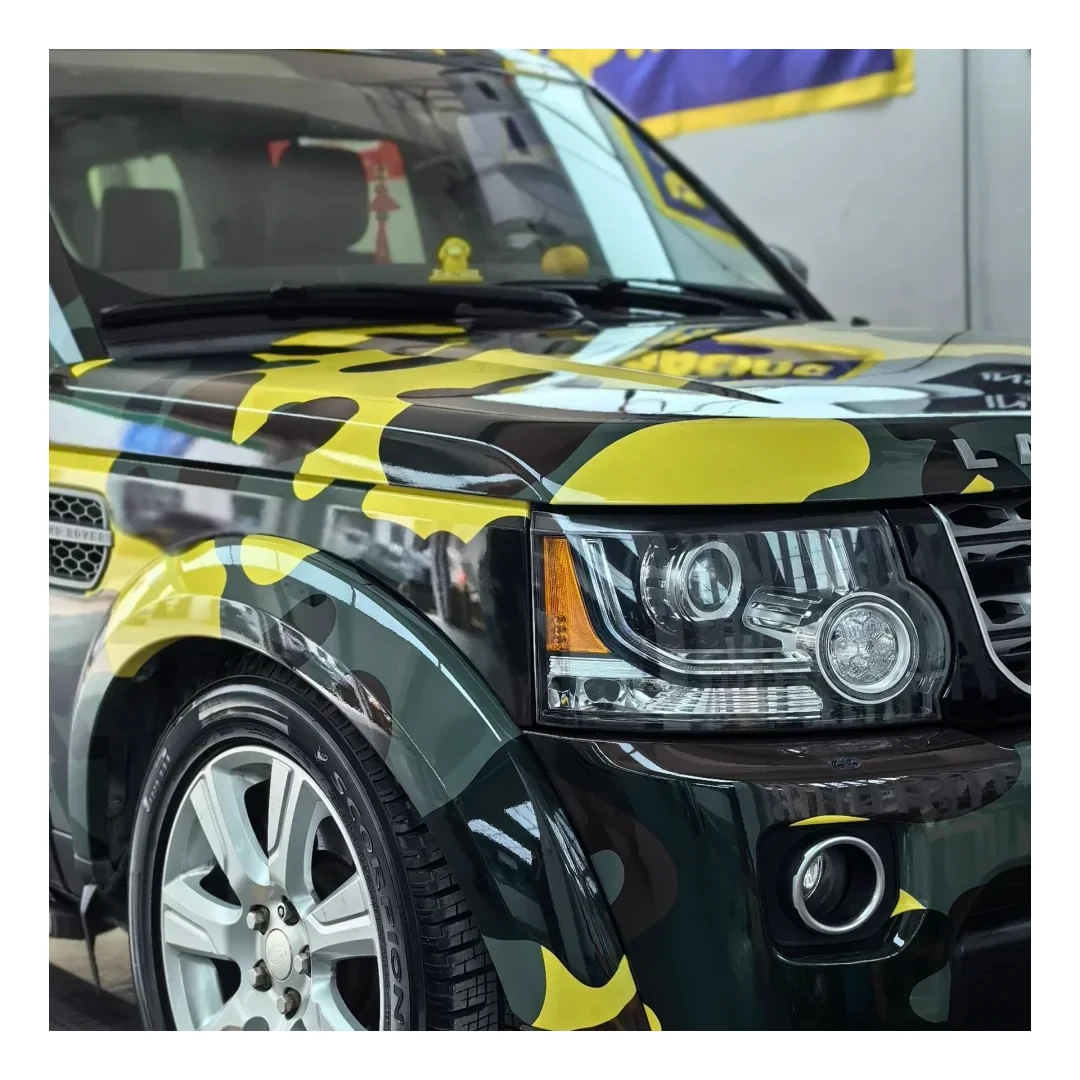 Popular fashion new style bubble free grey black white digital camouflage car wrap film