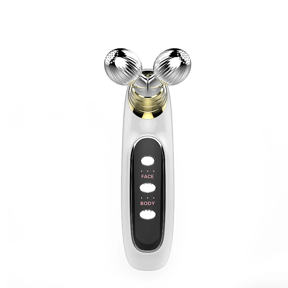 KKS anti wrinkle beauty micro current dual electric 3d ems rf face lift arm roller body facial lift massager machine