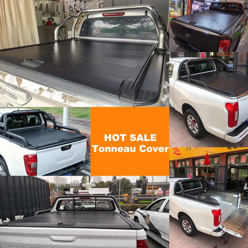 Car Parts Roller Lid Up Pick Up Truck Aluminium Alloy Tonneau Cover For Toyota Vigo 2005-2014