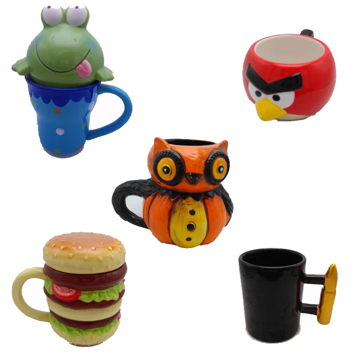 Wholesale 300ml Ceramic 3D Animal Cup Morning Mug, Frog
