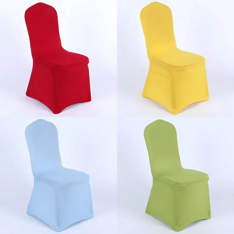 Manufacturers Supply Elastic White One-piece All inclusive Chair cover Banquet Celebration Wedding Chair Cover