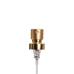 15mm High-end Aluminum Matte Gold  dosage 0.045ml perfum pump spray aluminium pump on Crimp version