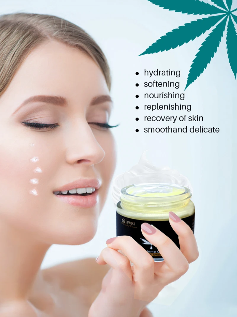 
 Лидер продаж 2021, бесплатный образец, Осветляющий увлажняющий крем для лица, экстракт конопли, масло семян конопли, отбеливающий крем для лица  