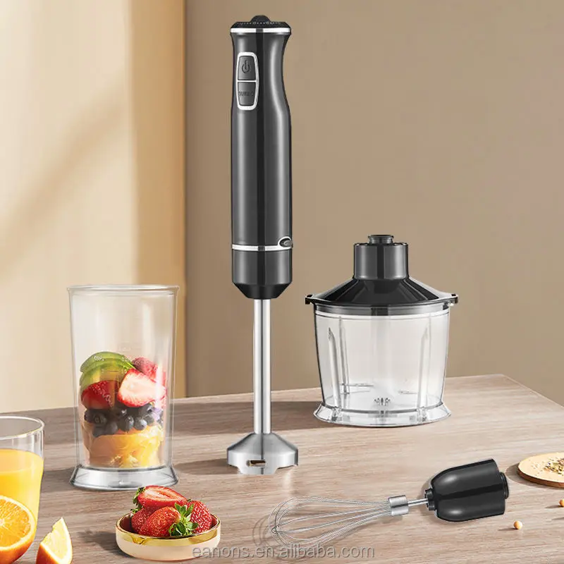 Stainless Steel Home Kitchen Power 1000w 1200w Adjust 4in1 Set Electric Stick Cordless Chopper Mixer Juicer Hand Held Blender