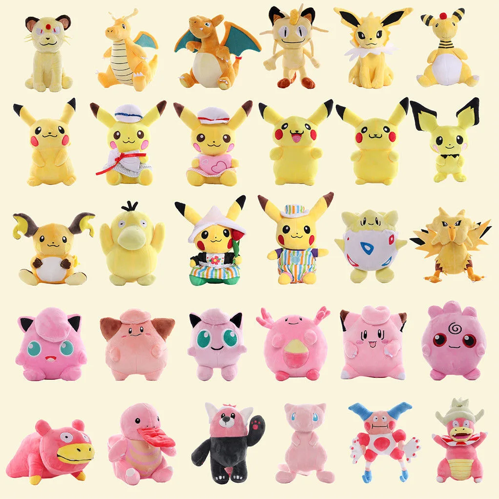 Factory Wholesale Cheap Discount Promotion 20CM Pokemon Plush Toys Pikachu Charmander Bulbasaur Grabber Machine Doll