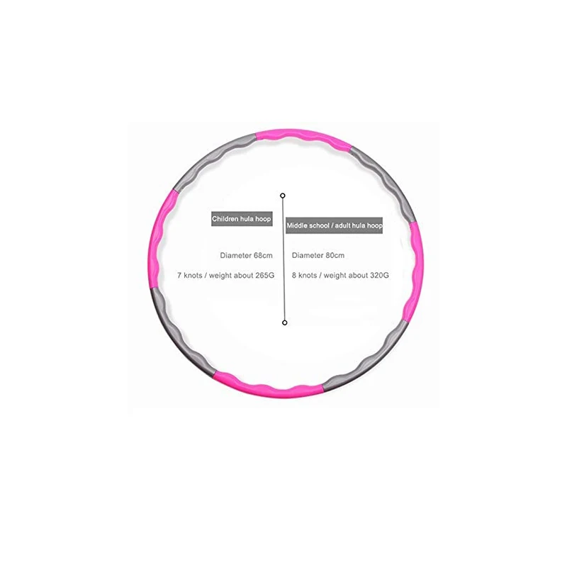 
Adjustable Detachable Fitness Hula Ring Circle Weighted Exercise Hoop Fat Burning Unisex Hoola 