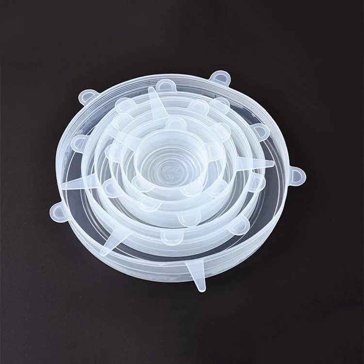 Wholesale food grade reusable silicone stretch lids cover universal silicone food wrap