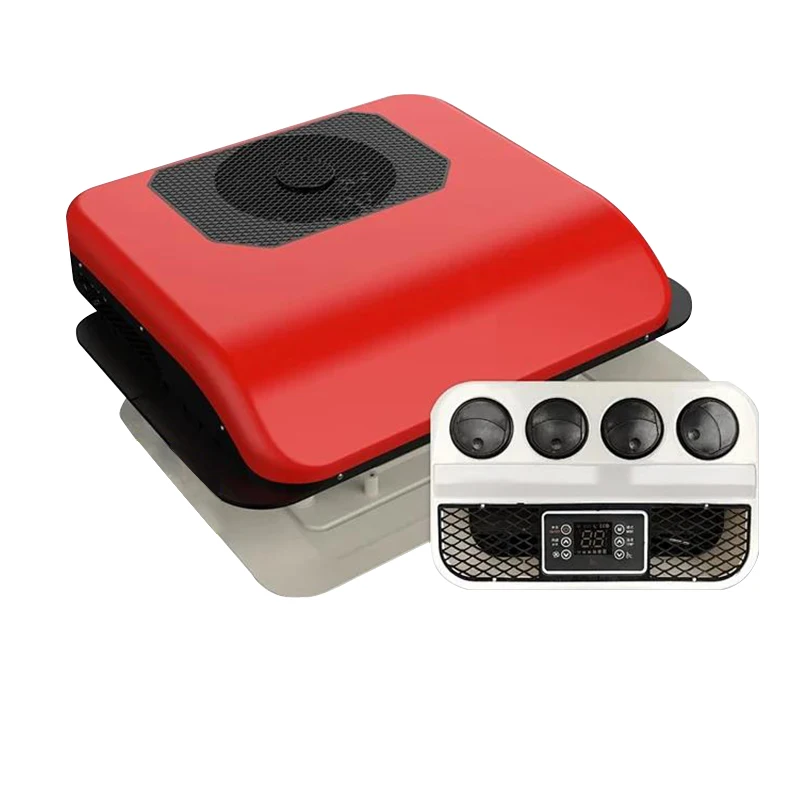 Новый стиль компрессии Сделано в Китае крыша кондиционера для грузовиков/автофургонов/тракторов/тяжелых транспортных средств 12 В 24 В разделенный парковочный охладитель