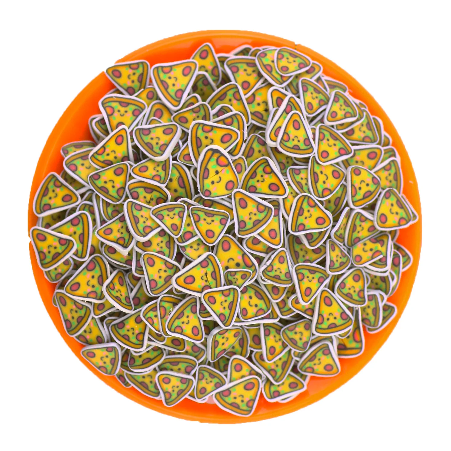 500G 5MM 10MM Pizza Polymer Clay Sprinkles Slices Pizza for Slime DIY Craft Art Decoration Nail Tumblers