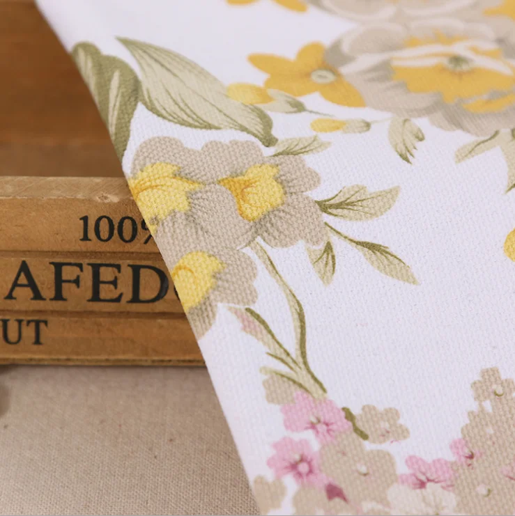 
High quality Flower printed cvc fabric thicken Upholstery fabric for sofas,curtain,table cover,bags... 