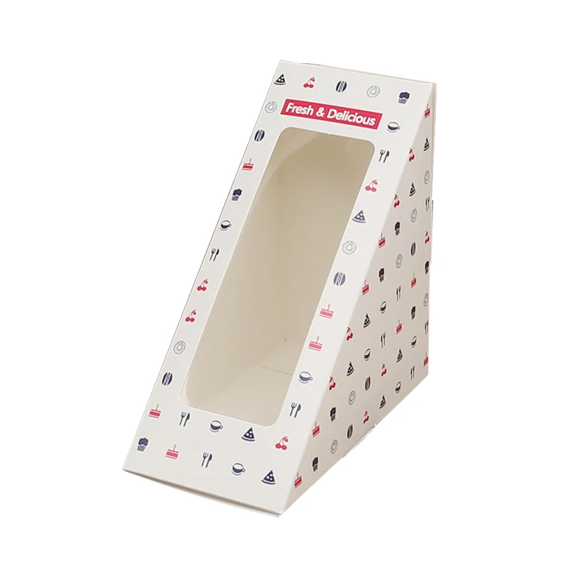 emballage triangle kraft pollution-free food grade triangle packaging raft paper box for sandwich