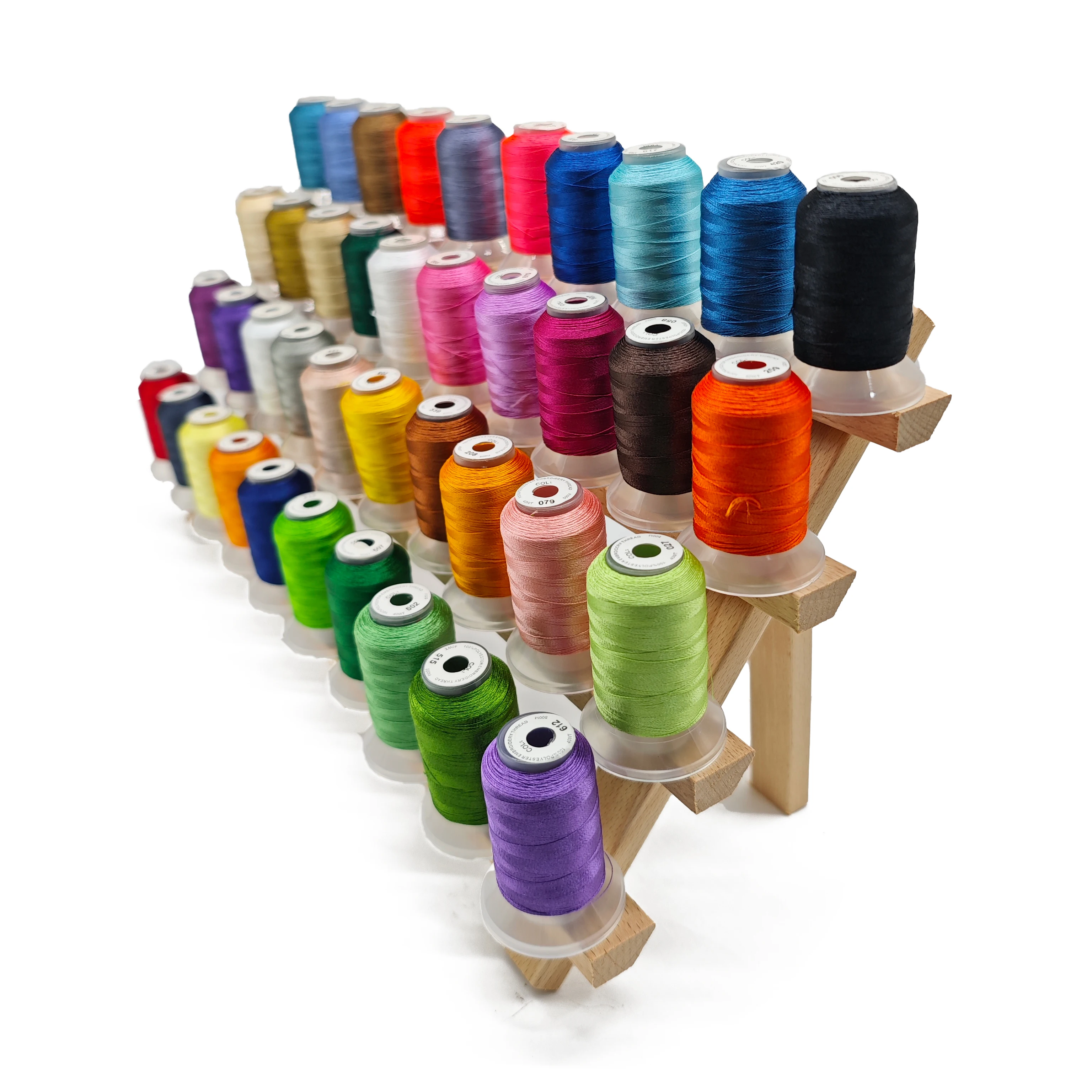 polyester embroidery thread set 120d 5000m 500m/ pcs  Durable thread shelf bobbin thread yarn for embroidery