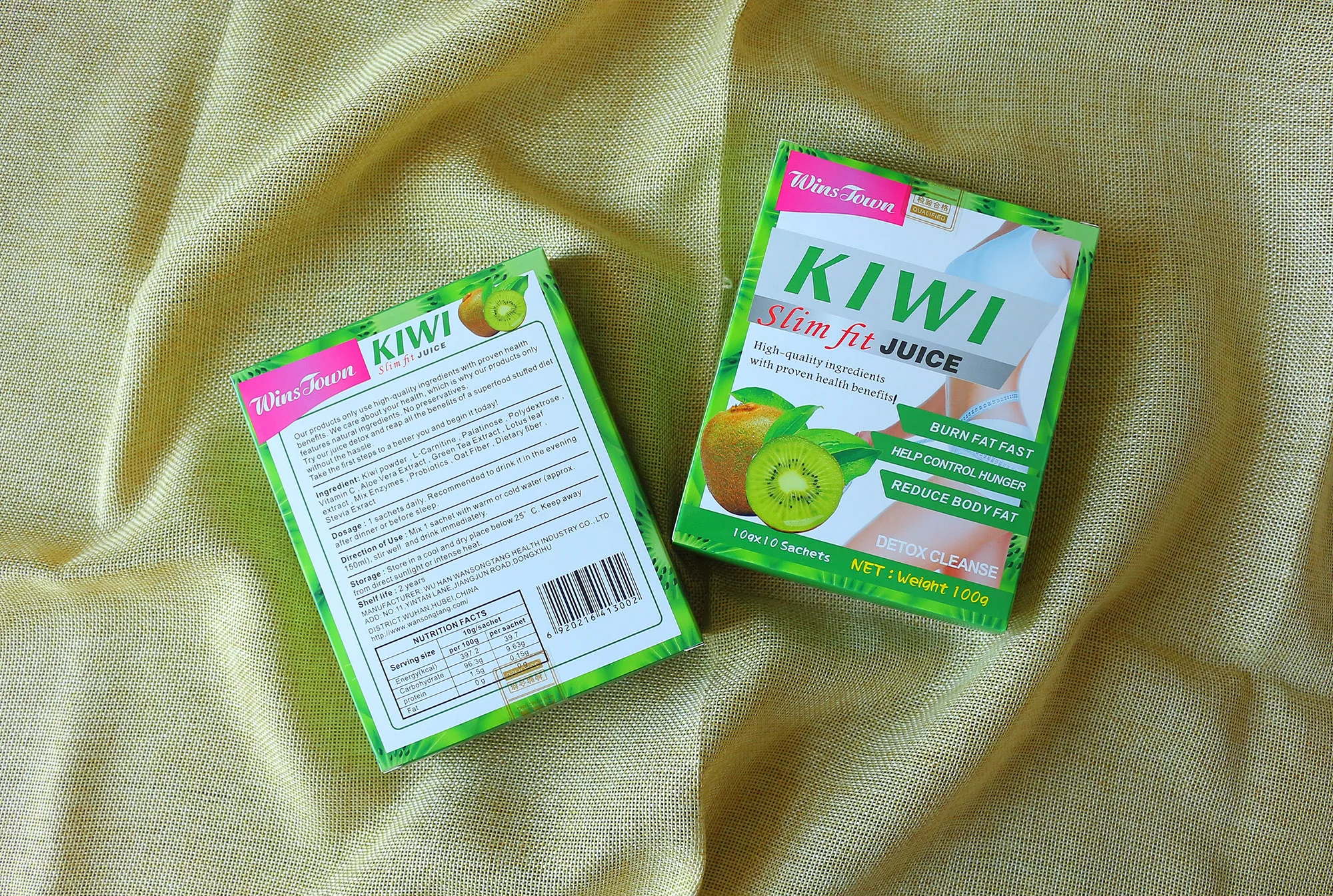 Wholesale Private Label Kiwi Flavored Slim Supplement Flat Tummy Fat Burn Slimming Juice Weight Loss Drink Powder