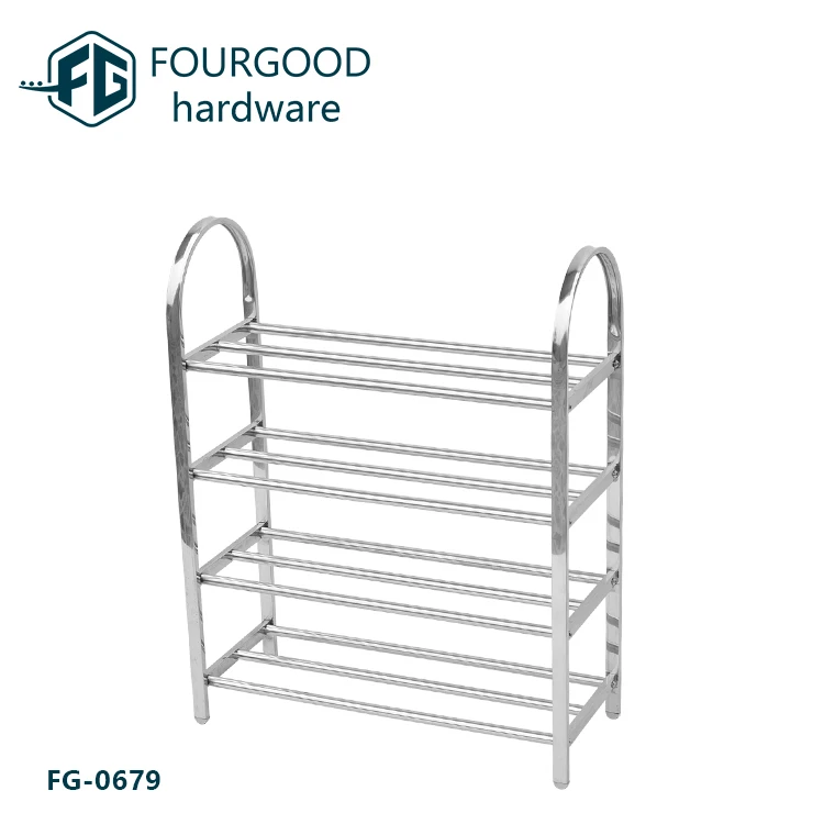 Heavy duty iron chromiun shoe display shelf rack stand