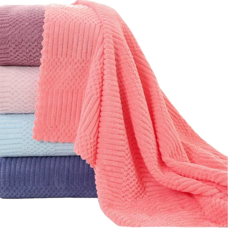 Cotton Fleece Thick 2 pcs Face Bath Towel Set Custom Logo SPA beauty Towel Set Super Soft Absorbent Towel