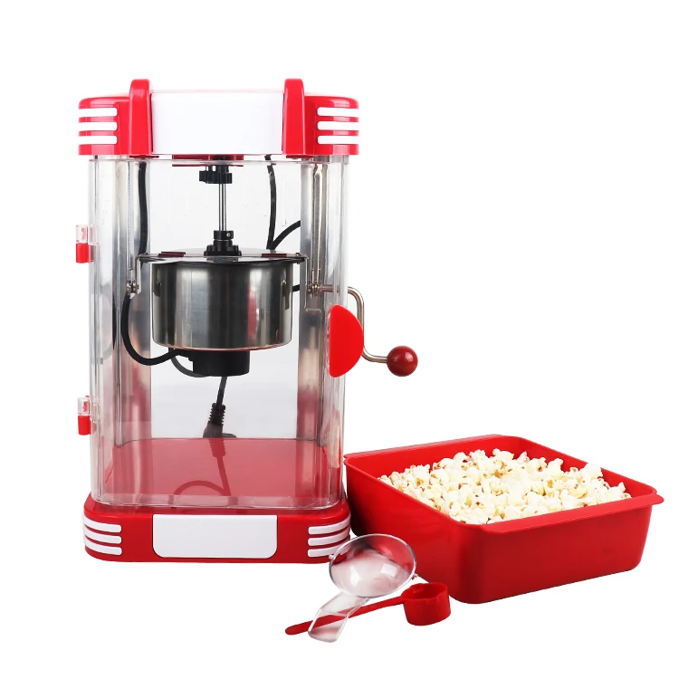 Manufacturer professional home oil hot plate multifunctional electric red popcorn maker machine
