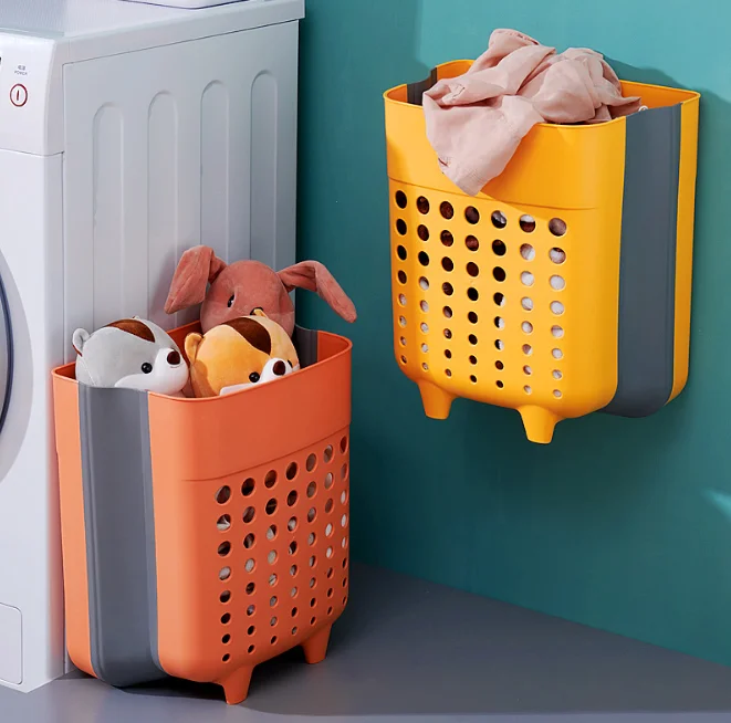 Collapsible Laundry Basket Hanging and Foldable Laundry Basket Dirty Clothes Basket
